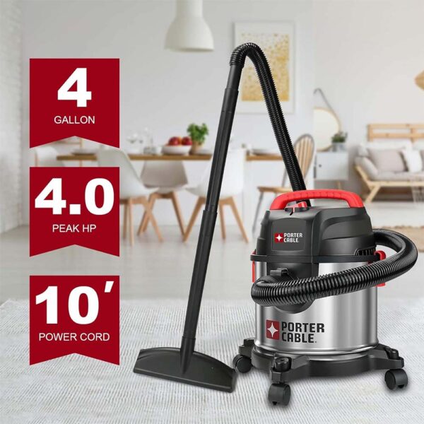PORTER CABLE 4 GALLON ,4 HP WET/DRY VACUUM