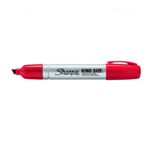 Sharpie King Size Permanent Marker, Broad Chisel Tip, Red