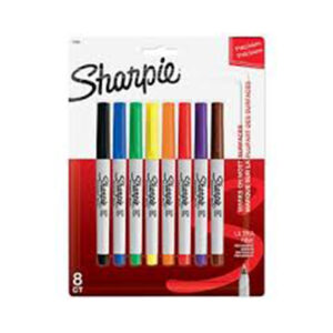 Sharpie 37600 Permanent Markers Ultra Fine Point Classic Colors 8 Count