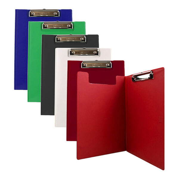 BAZIC A4 Size PVC Clip Folder w/ Low Profile Clip