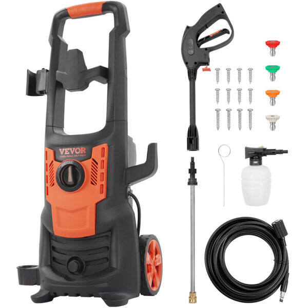 VEVOR Electric Pressure Washer, 2150 PSI, Max. 1.8 GPM, 1800W Power Washer